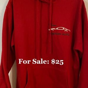 Red Drawstring Hoodie